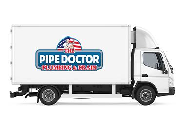 Pipe Doctor Plumbing & Drain Truck Logo