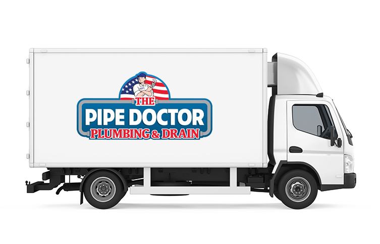Pipe Doctor Plumbing & Drain Truck Logo